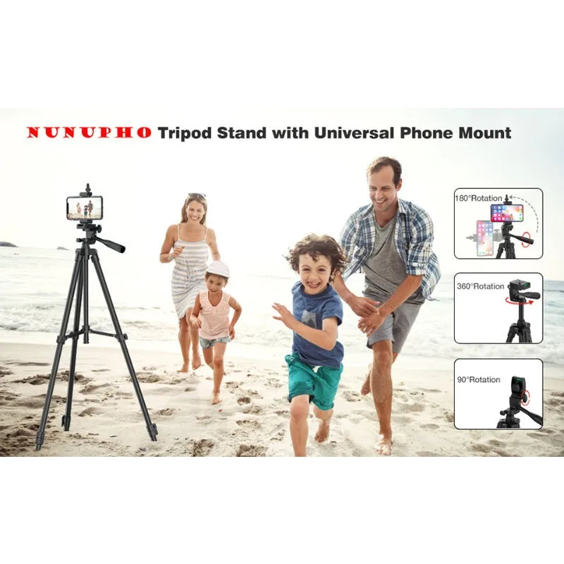 Live streaming stand aluminum alloy tripod with phone holder, digital single-lens reflex camera telescopic stand