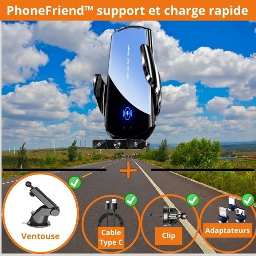 PhoneFriend™ | Station de charge rapide et support téléphone - iphone et android