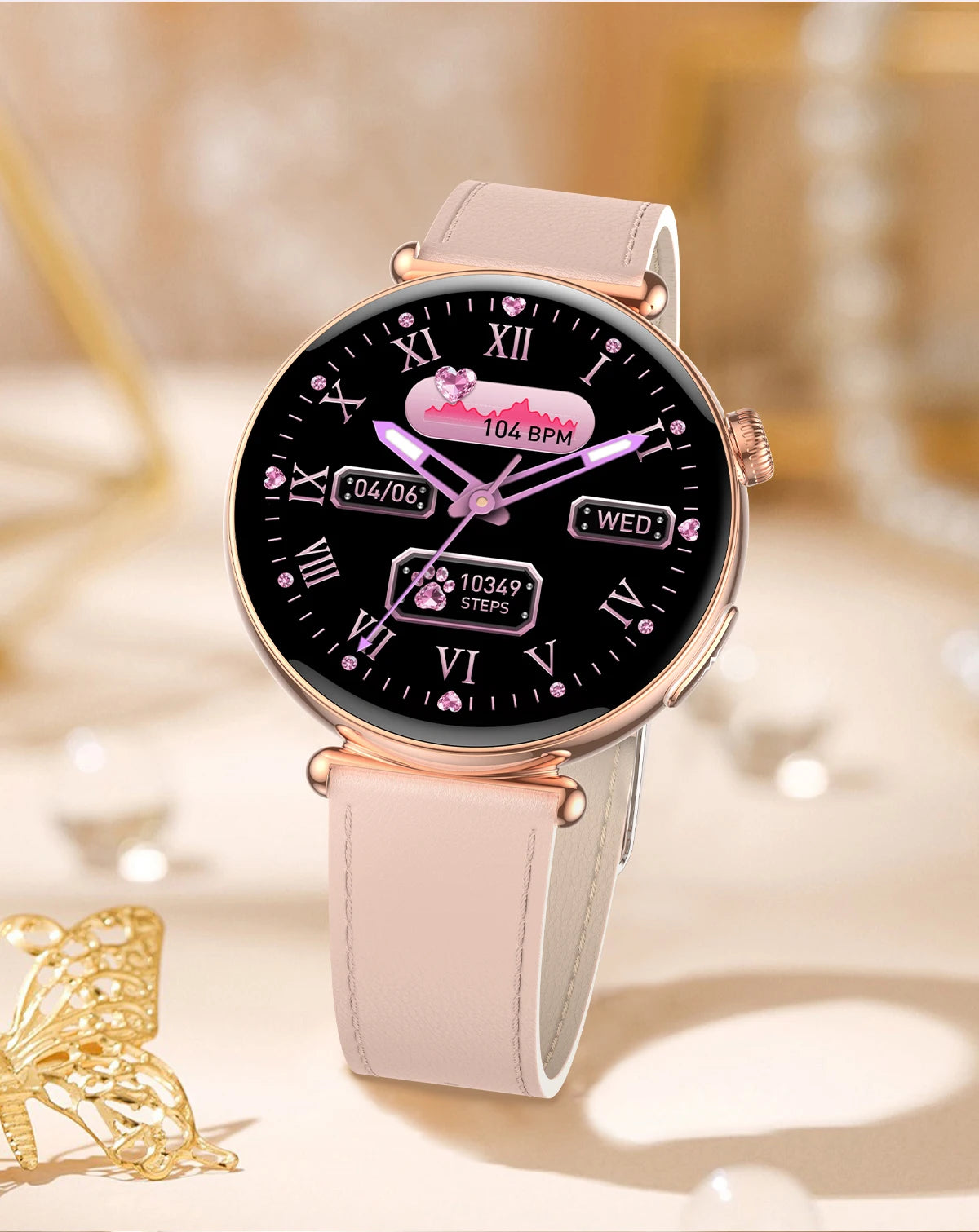 2026 New Women's Health Care Smartwatch ECG Blood Pressure Uric Acid Blood Lipids Sports IP68K Bluetooth call Fashion Smartwatch