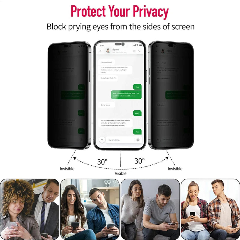 Iphone 14, 5PCS Full Privacy Screen Protector