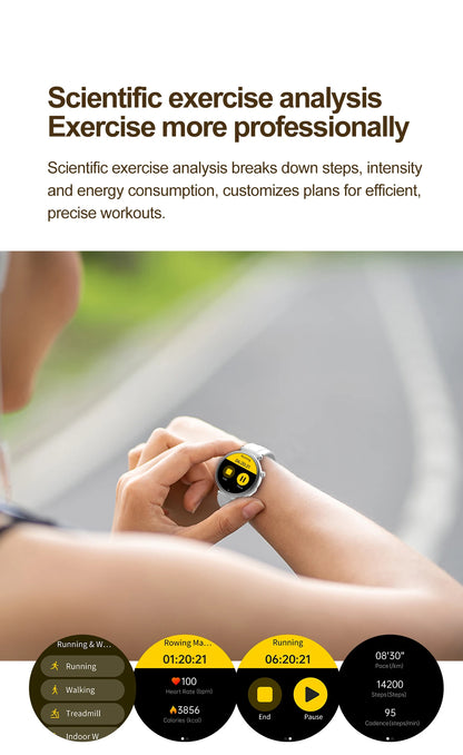 2026 New Women's Health Care Smartwatch ECG Blood Pressure Uric Acid Blood Lipids Sports IP68K Bluetooth call Fashion Smartwatch