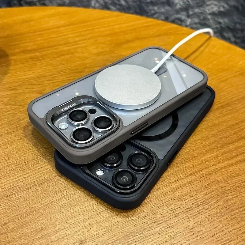 CoMang™ Coque magnétique Transparent avec support de bague anneau de protection pour iPhone13