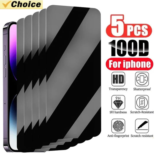 Iphone 14, 5PCS Full Privacy Screen Protector