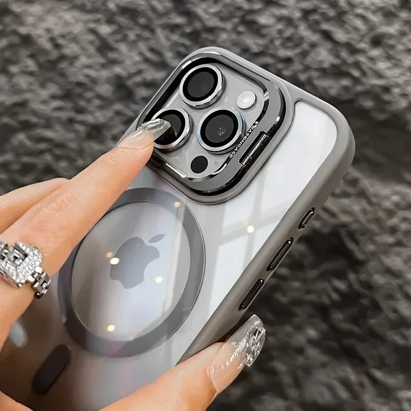 CoMang™ Coque magnétique Transparent avec support de bague anneau de protection pour iPhone15