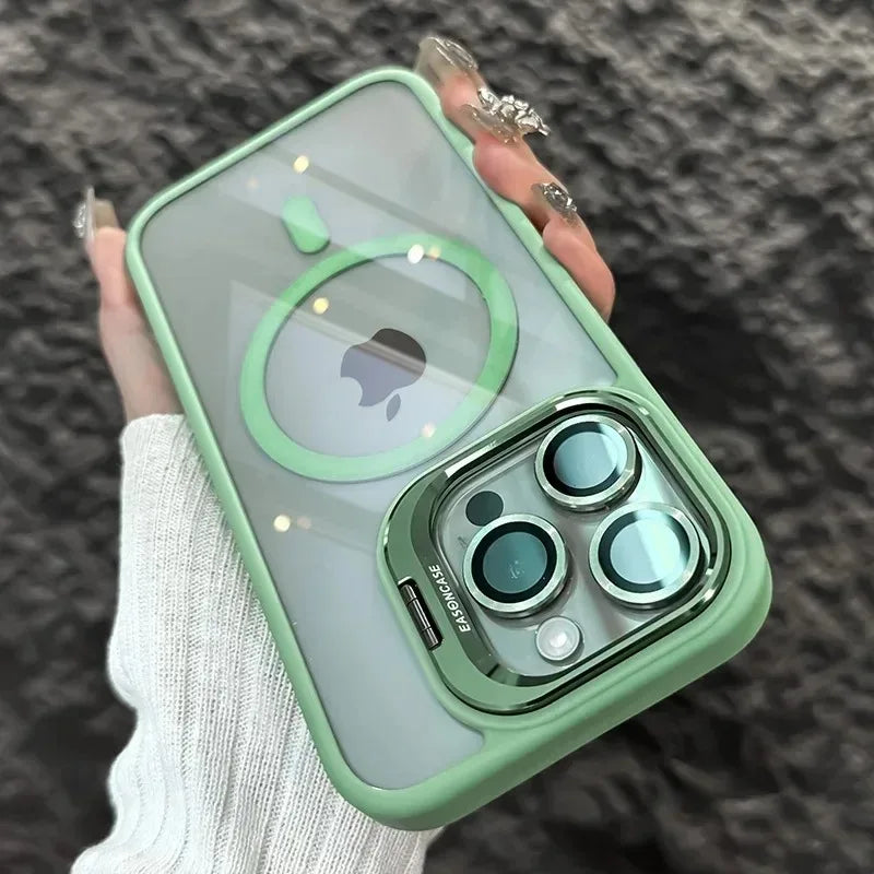 CoMang™ Coque magnétique Transparent avec support de bague anneau de protection pour iPhone15