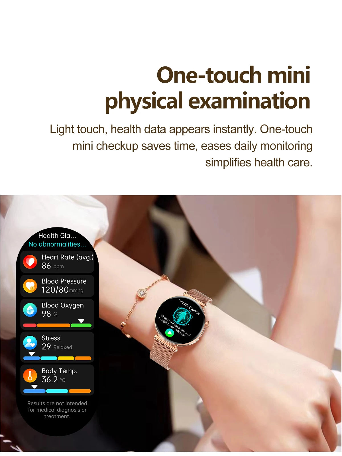 2026 New Women's Health Care Smartwatch ECG Blood Pressure Uric Acid Blood Lipids Sports IP68K Bluetooth call Fashion Smartwatch