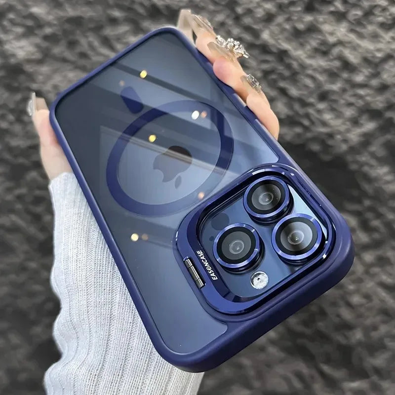 CoMang™ Coque magnétique Transparent avec support de bague anneau de protection pour iPhone13