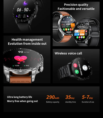 LIGE 2026 New Outdoor Sports Smart Watch Men 1.85“ HD Screen Heart Rate Bluetooth Call IP68 Waterproof Business Smartwatch Men