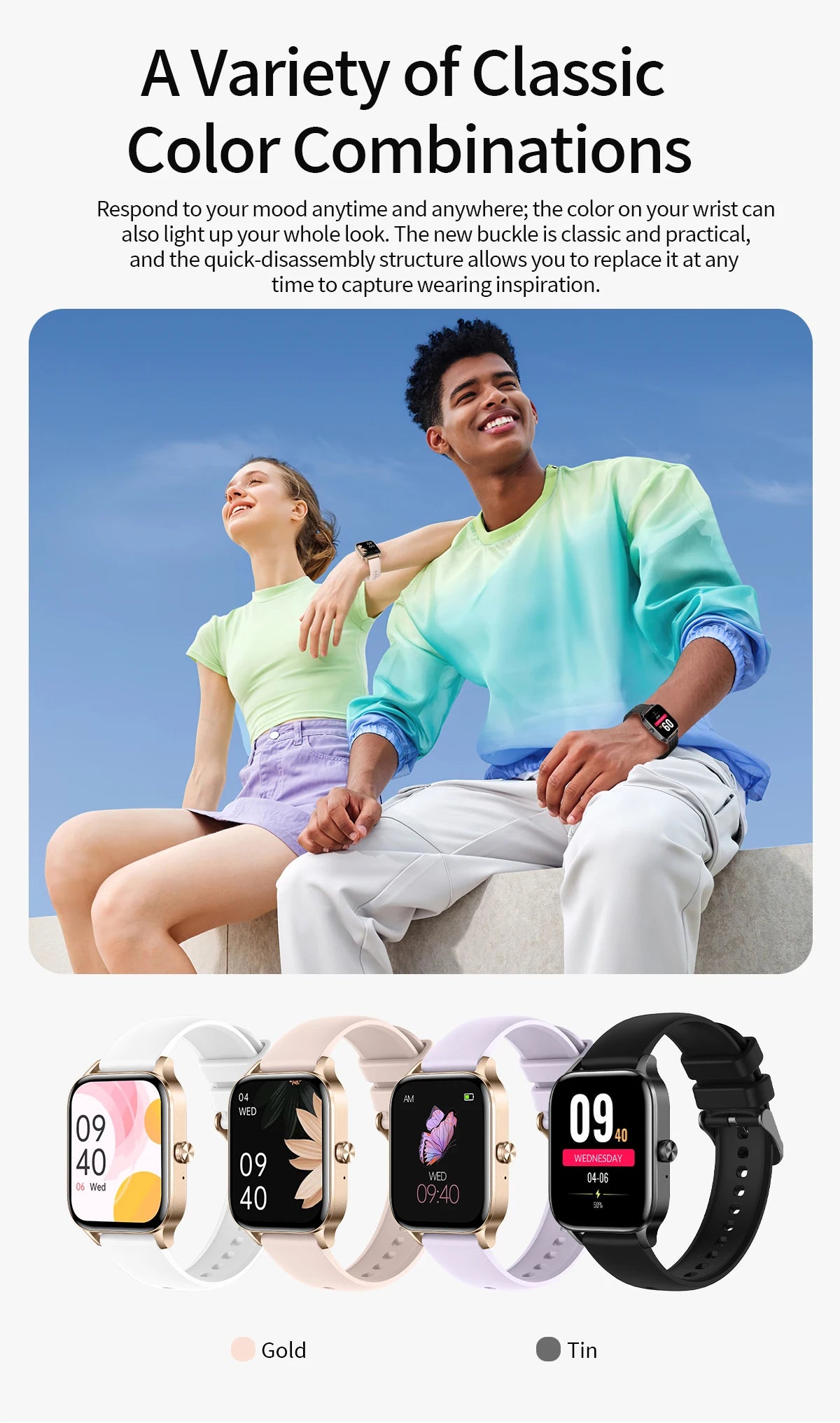 Smart Watch avec Suivi Rythme Cardiaque