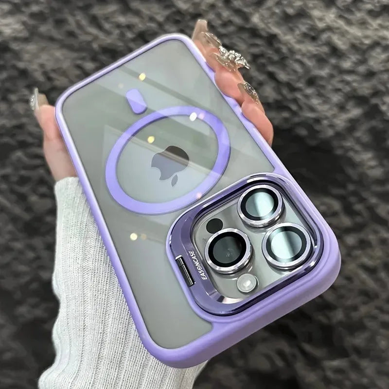 CoMang™ Coque magnétique Transparent avec support de bague anneau de protection pour iPhone13