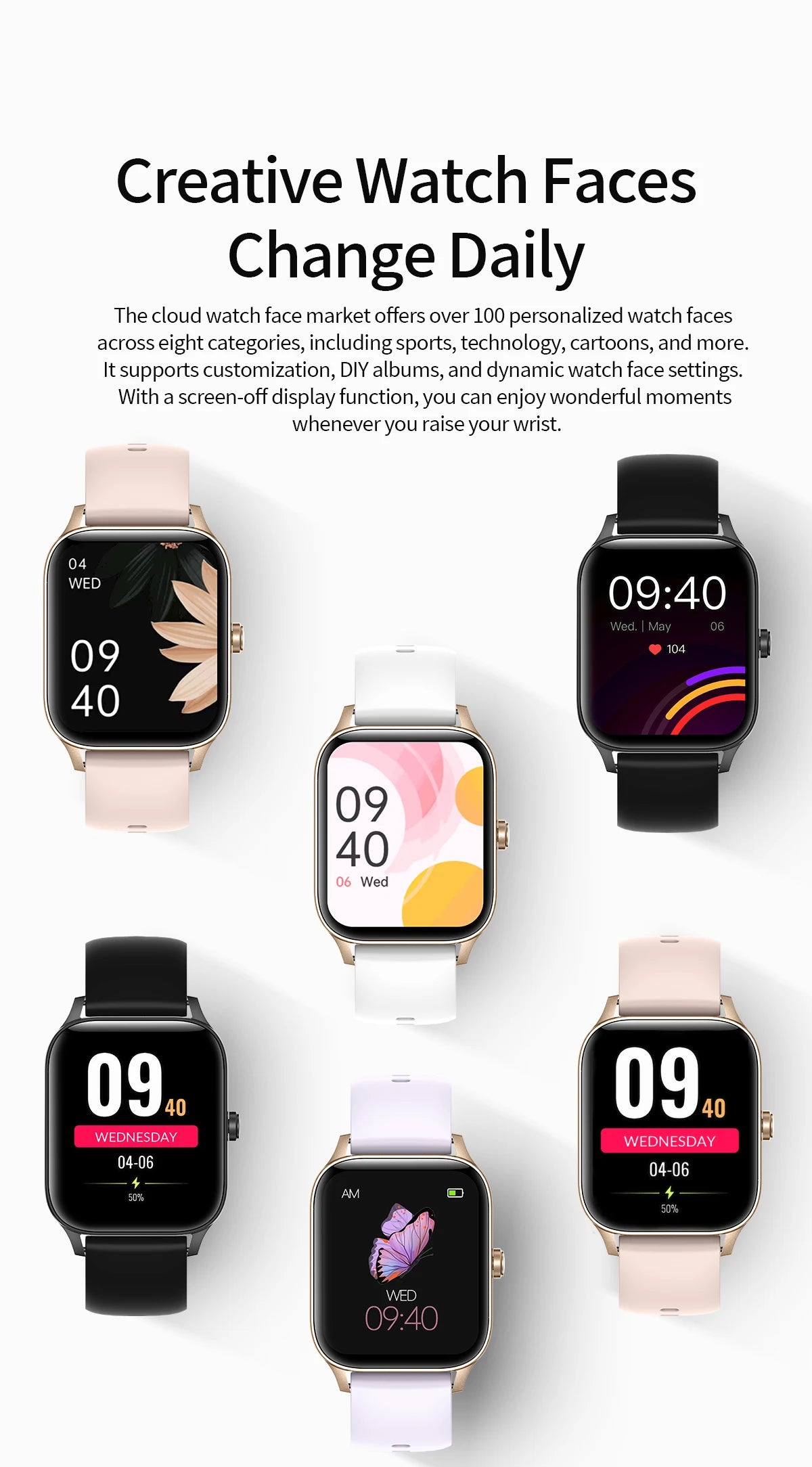 Smart Watch avec Suivi Rythme Cardiaque