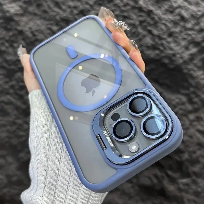 CoMang™  Coque magnétique Transparent pour iPhone 14 avec anneau de protection