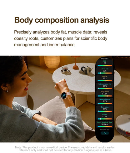 2026 New Women's Health Care Smartwatch ECG Blood Pressure Uric Acid Blood Lipids Sports IP68K Bluetooth call Fashion Smartwatch