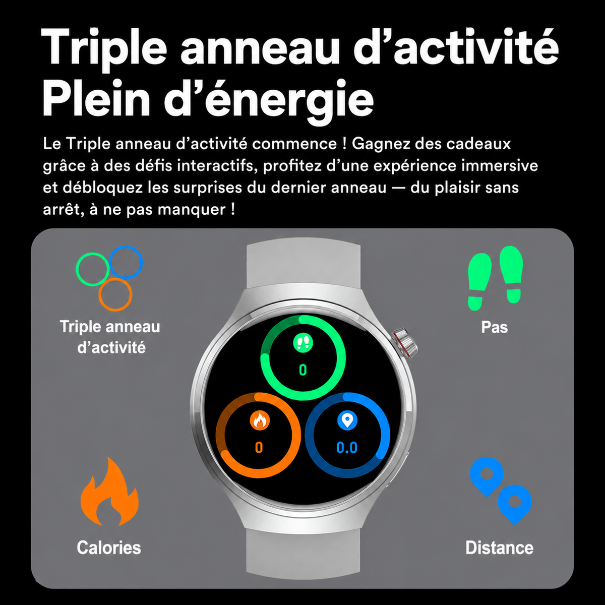 Montre Connectée Homme 5 Pro 2026 – GPS, NFC, Bluetooth