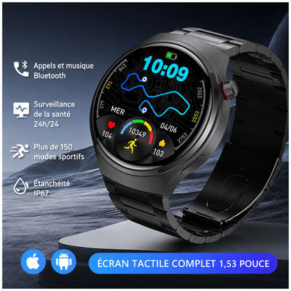 Montre Connectée Homme 5 Pro 2026 – GPS, NFC, Bluetooth