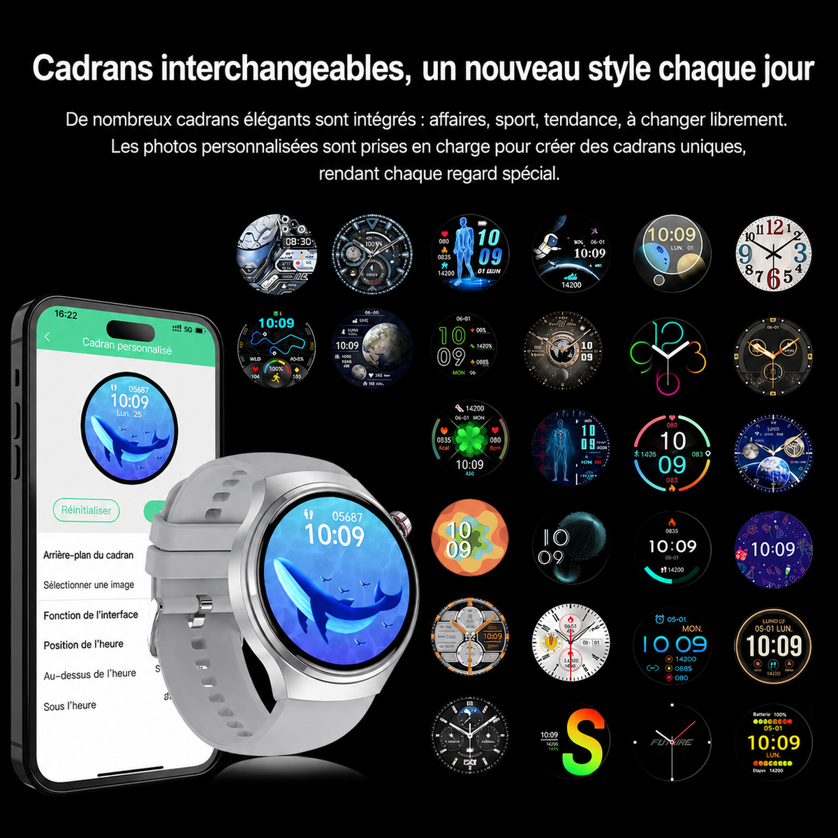 Montre Connectée Homme 5 Pro 2026 – GPS, NFC, Bluetooth