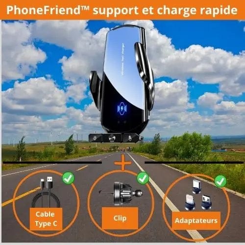 Zarriver 1 PhoneFriend™ à Clip et ventouse acheté = 1 Câble magnétique 3 en 1 offert PhoneFriend™ | Station de charge rapide et support téléphone - iphone et android