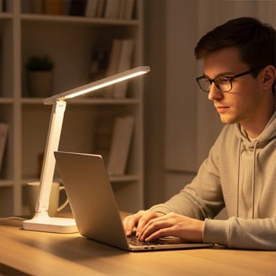 Zarriver blanc Lampe de bureau | Élégance Confort