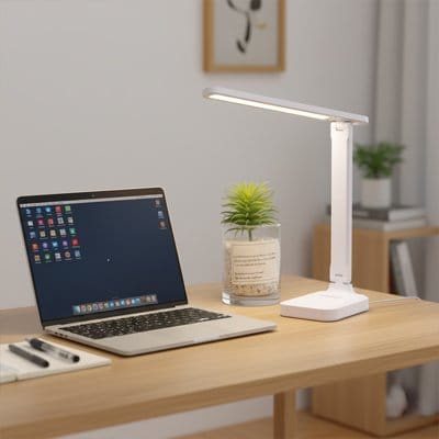 Zarriver blanc Lampe de bureau | Élégance Confort