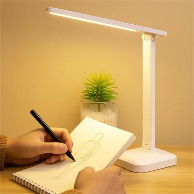 Zarriver blanc Lampe de bureau | Élégance Confort
