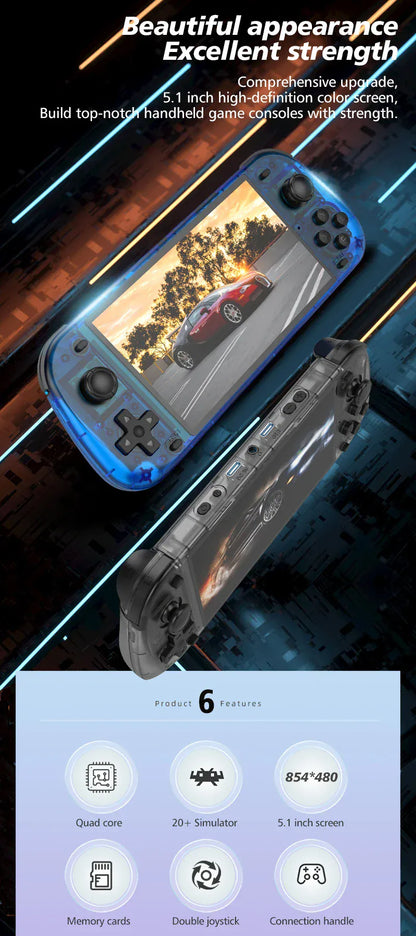 Zarriver Console Portable R50S HD 5.1" Rétro Gaming 2025 | Arcade Pro