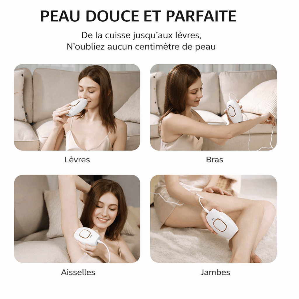 Zarriver Épilateur Laser Visage & Corps Permanent | LaserGlow