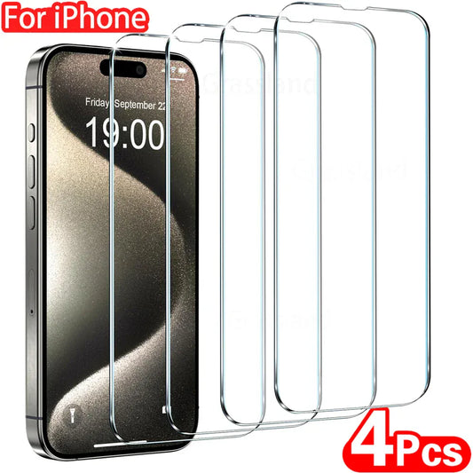Zarriver For iPhone 16 Plus / 4 Pieces Protection d'écran iPhone16 en verre trempé 9H anti-rayures | UltraShield