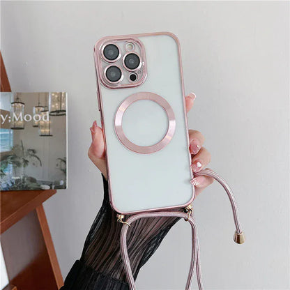 Zarriver Pink / Case & Strap / For iPhone 17 Pro Coque transparente iPhone16 et iPhone17 | UltraShield