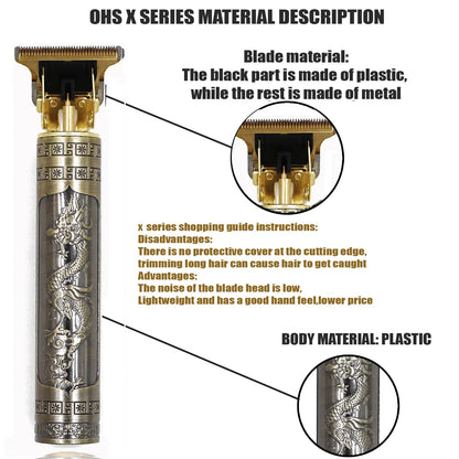 Zarriver T9 Hair Clipper Repair Beard Shaving Body Hair Trimmer Clippers Electric Machine Men Haircut Machine 0mm Barber Shaver