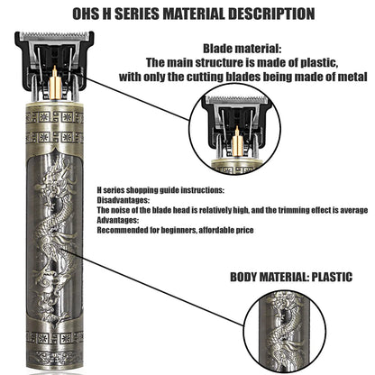 Zarriver T9 Hair Clipper Repair Beard Shaving Body Hair Trimmer Clippers Electric Machine Men Haircut Machine 0mm Barber Shaver