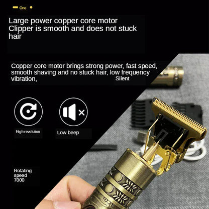 Zarriver T9 Hair Clipper Repair Beard Shaving Body Hair Trimmer Clippers Electric Machine Men Haircut Machine 0mm Barber Shaver