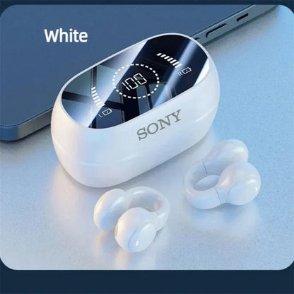 Zarriver WHITE Sony Wireless Earbuds Bluetooth Headset Charging Noise Reduction Earphones Bone Conduction Headphones Cable Sport With Mic free